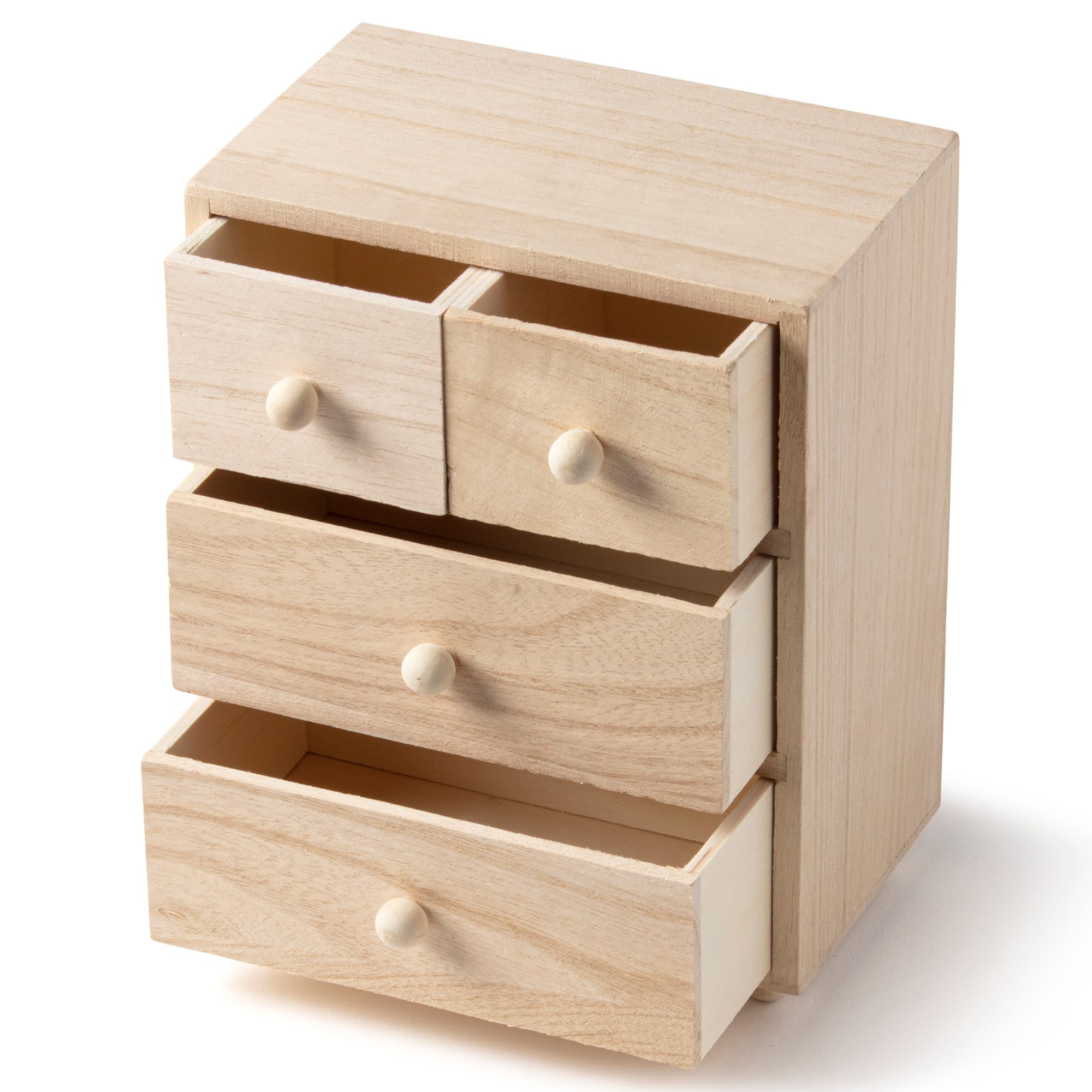 6 Pack: 7.5" 4-Drawer Wood Box by Make Market®